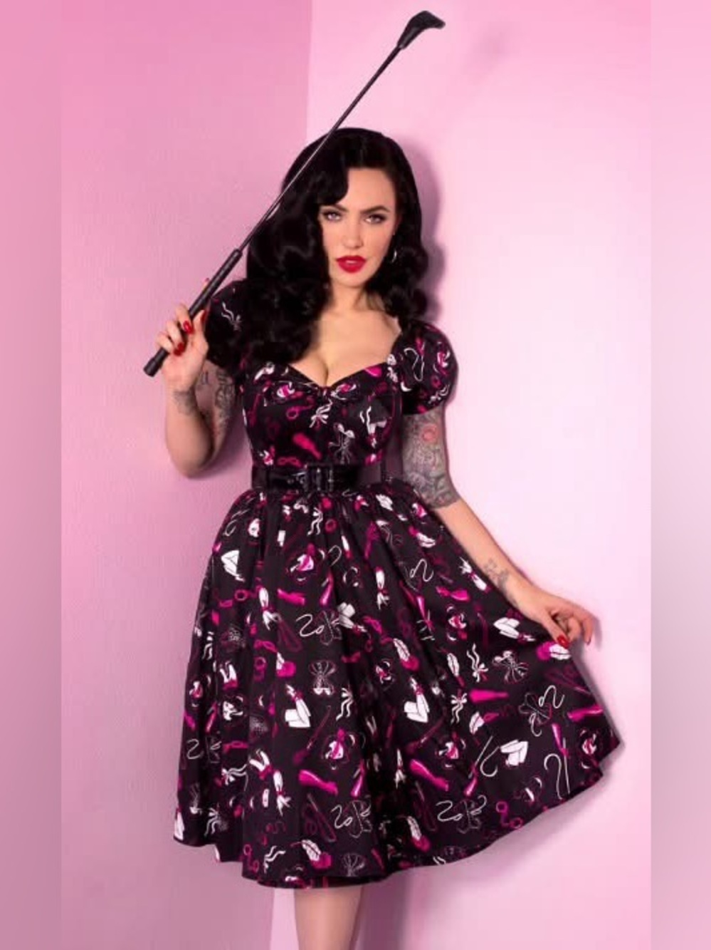 Fetish Print Swing Dress